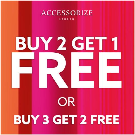 Accessorize Pakistan Offer! Buy 2, Get 1 Free or Buy 3, Get 2 Free